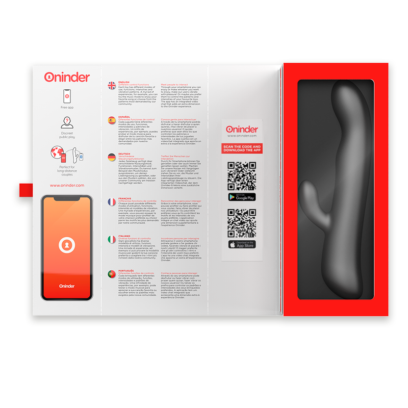 VIBRAZIONE E ROTAZIONE OSLO NERO - APP GRATUITA - CHARME VIBE