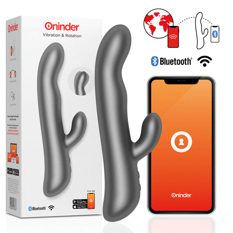VIBRAZIONE E ROTAZIONE OSLO NERO - APP GRATUITA - CHARME VIBE