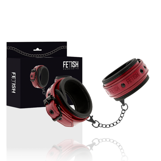 FETISH SUBMISSIVE DARK ROOM - MANETTE VEGAN IN PELLE CON FODERA IN NEOPRENE - CHARME VIBE
