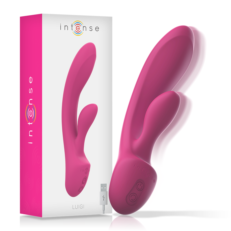 VIBRATORE LUIGI RABBIT SILICONE LIQUIDO ROSA - CHARME VIBE