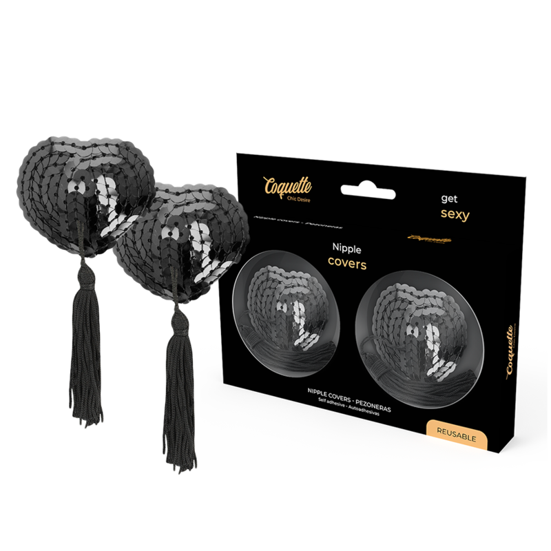 COPRI CAPEZZOLI NERI CON PAILLETTES