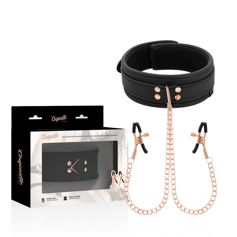 COLLANA CON PINZA PER CAPEZZOLI FANTASIA CON FODERA IN NEOPRENE - CHARME VIBE