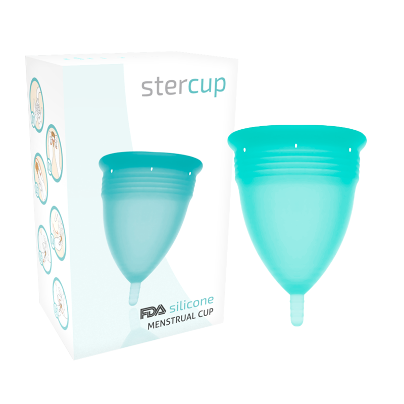 COPPA MESTRUALE IN SILICONE FDA ACQUAMARINA - TAGLIA L - CHARME VIBE