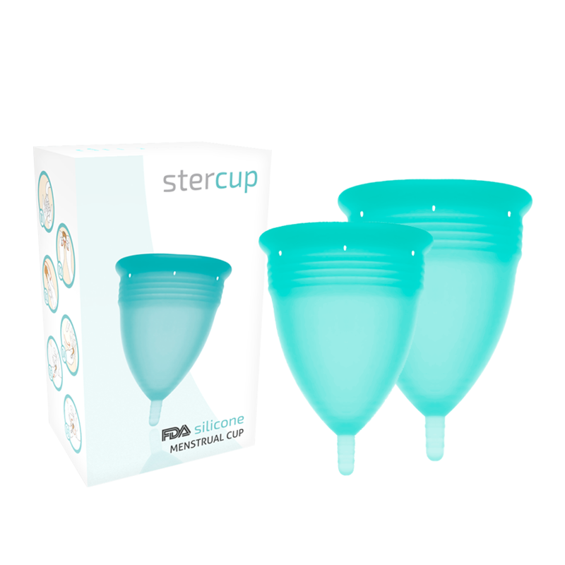 COPPA MESTRUALE IN SILICONE FDA TAGLIA S + L ACQUAMARINA - CHARME VIBE