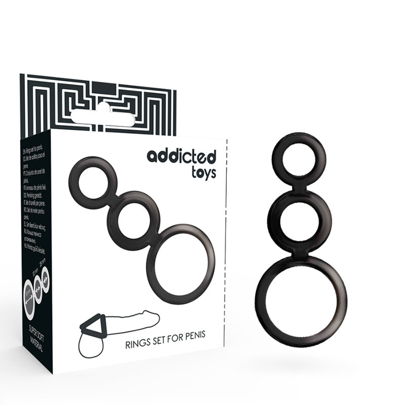 SET DI ANELLI PER PENE - FUMO - CHARME VIBE