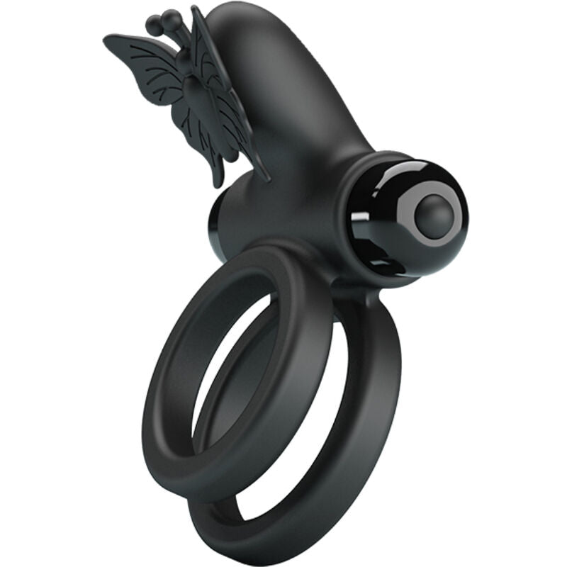 DOPPIO ANELLO VIBRANTE CON STIMOLATORE NERO - CHARME VIBE