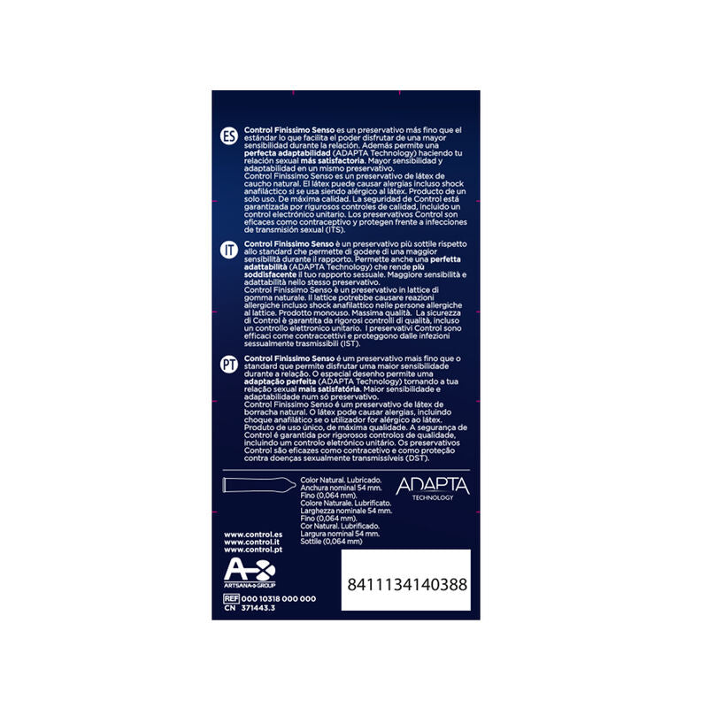 ADAPTA SENSO CONDOMS 12 UNITS - CHARME VIBE