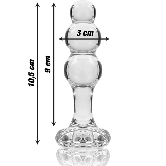 MODELLO 1 TAPPO VETRO BOROSILICATO TRASPARENTE 10.5 CM O 3 CM - CHARME VIBE