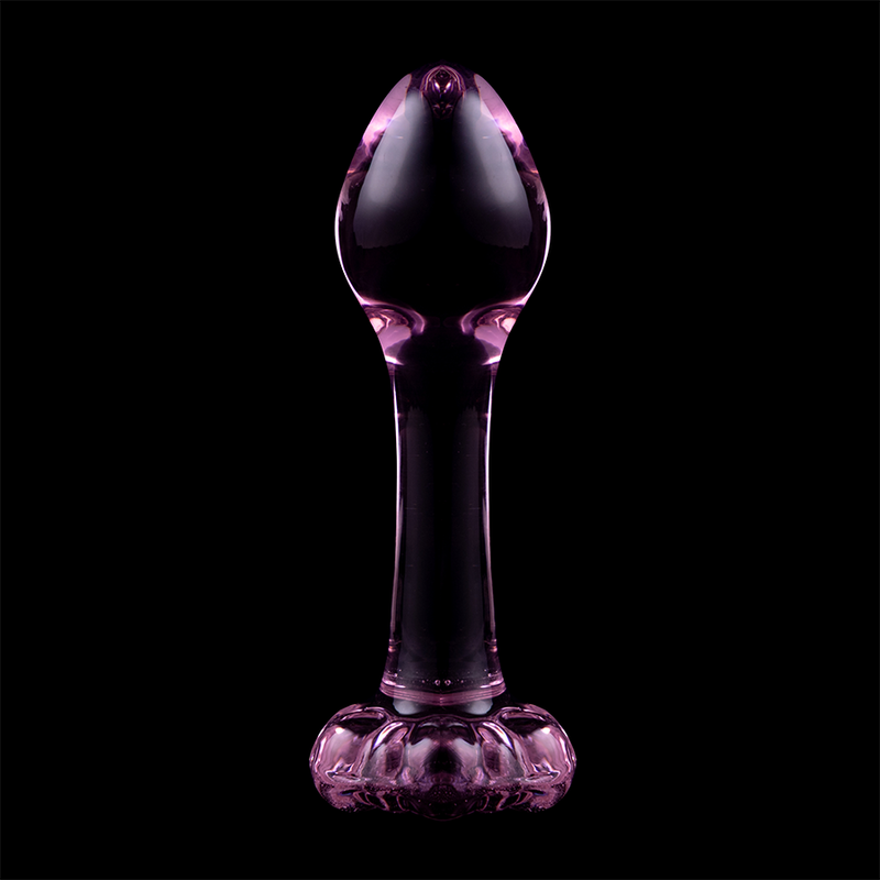 MODELLO 2 PLUG ANALE VETRO BOROSILICATO ROSA 11 CM O 3.5 CM - CHARME VIBE