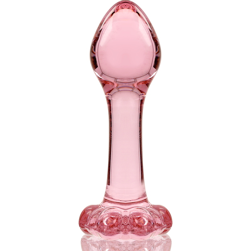 MODELLO 2 PLUG ANALE VETRO BOROSILICATO ROSA 11 CM O 3.5 CM - CHARME VIBE