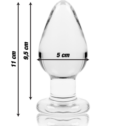 MODELLO 3 PLUG ANALE VETRO BOROSILICATO TRASPARENTE 11 CM O 5 CM - CHARME VIBE