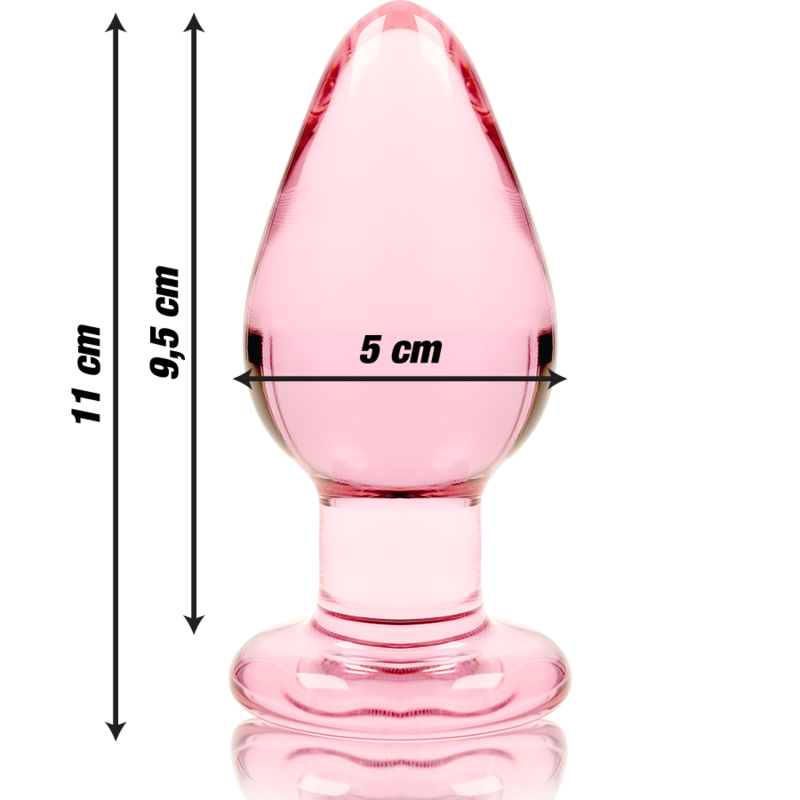 MODELLO 3 PLUG ANALE VETRO BOROSILICATO ROSA 11 CM O 5 CM - CHARME VIBE