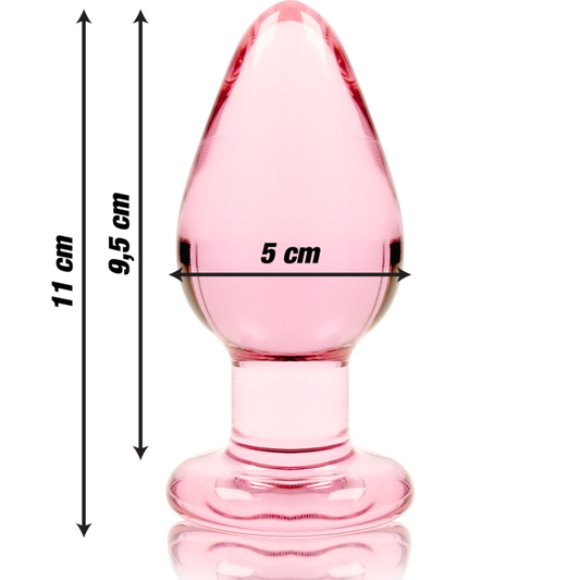 MODELLO 3 PLUG ANALE VETRO BOROSILICATO ROSA 11 CM O 5 CM - CHARME VIBE