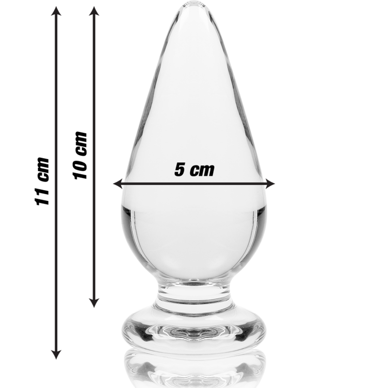 MODELLO 4 PLUG ANALE VETRO BOROSILICATO TRASPARENTE 11 CM O 5 CM - CHARME VIBE