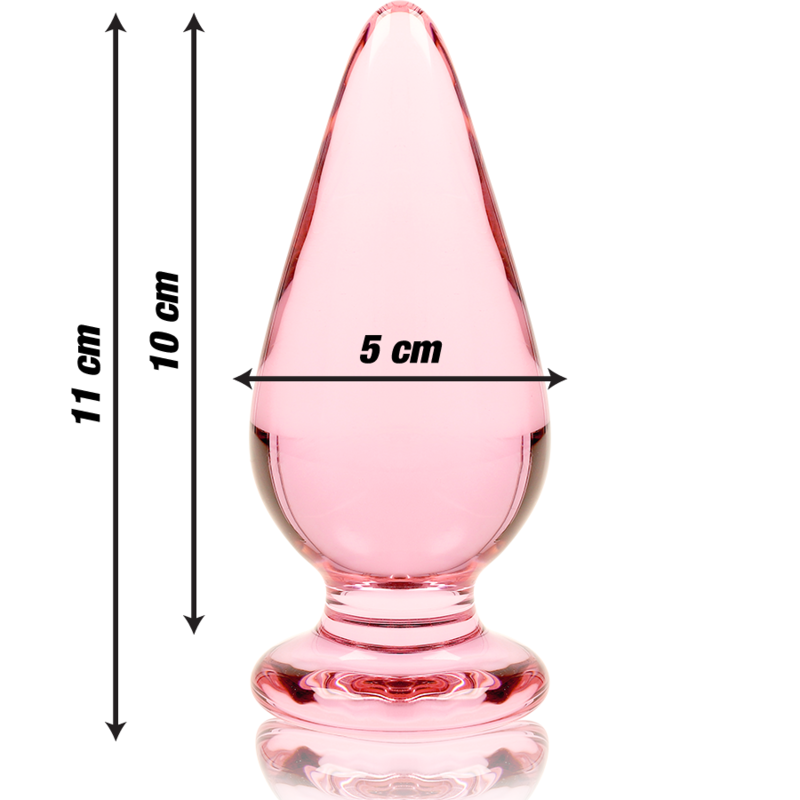 MODELLO 4 PLUG ANALE VETRO BOROSILICATO ROSA 11 CM O 5 CM - CHARME VIBE