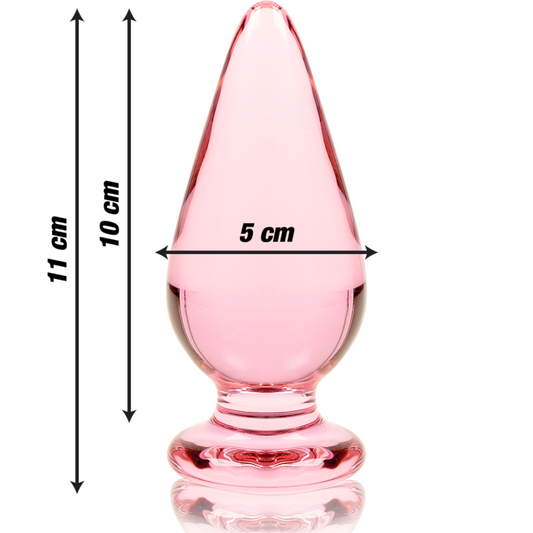 MODELLO 4 PLUG ANALE VETRO BOROSILICATO ROSA 11 CM O 5 CM - CHARME VIBE