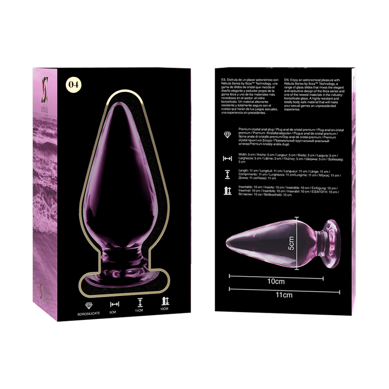 MODELLO 4 PLUG ANALE VETRO BOROSILICATO ROSA 11 CM O 5 CM - CHARME VIBE