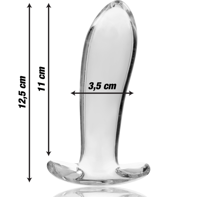 MODELLO 5 PLUG ANALE VETRO BOROSILICATO TRASPARENTE 12.5 CM O 3.5 CM - CHARME VIBE