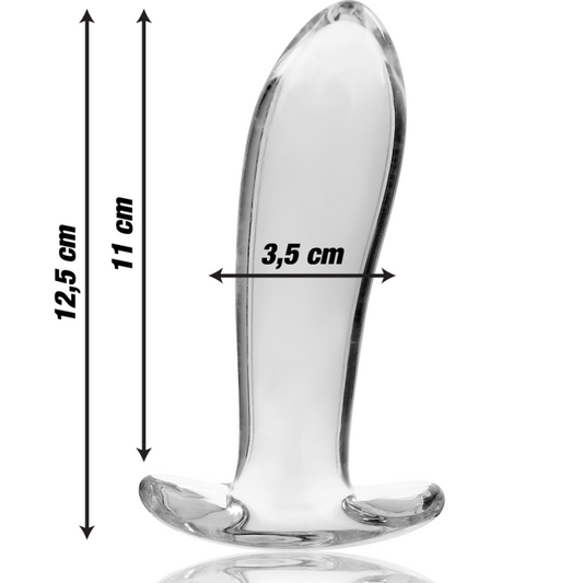 MODELLO 5 PLUG ANALE VETRO BOROSILICATO TRASPARENTE 12.5 CM O 3.5 CM - CHARME VIBE