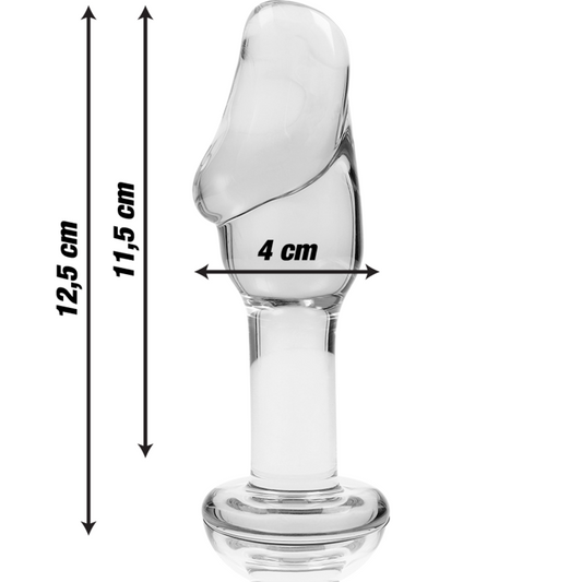 MODELLO 6 PLUG ANALE VETRO BOROSILICATO TRASPARENTE 12.5 CM O 4 CM - CHARME VIBE