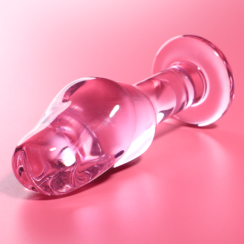 MODELLO 6 PLUG ANALE VETRO BOROSILICATO ROSA 12.5 CM O 4 CM - CHARME VIBE
