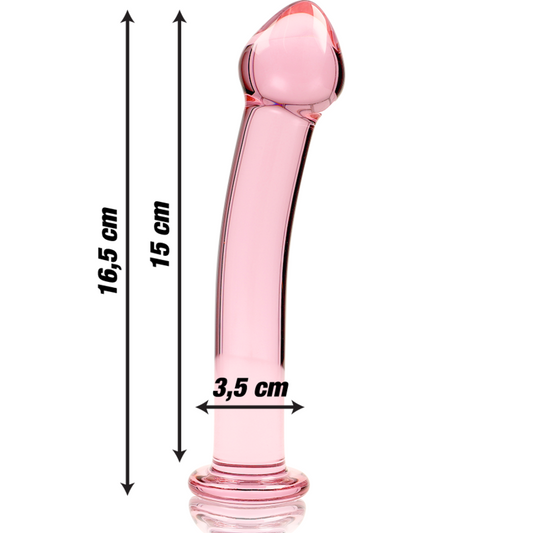 MODELLO 11 DILDO IN VETRO BOROSILICATO ROSA 16 CM O 3 CM - CHARME VIBE