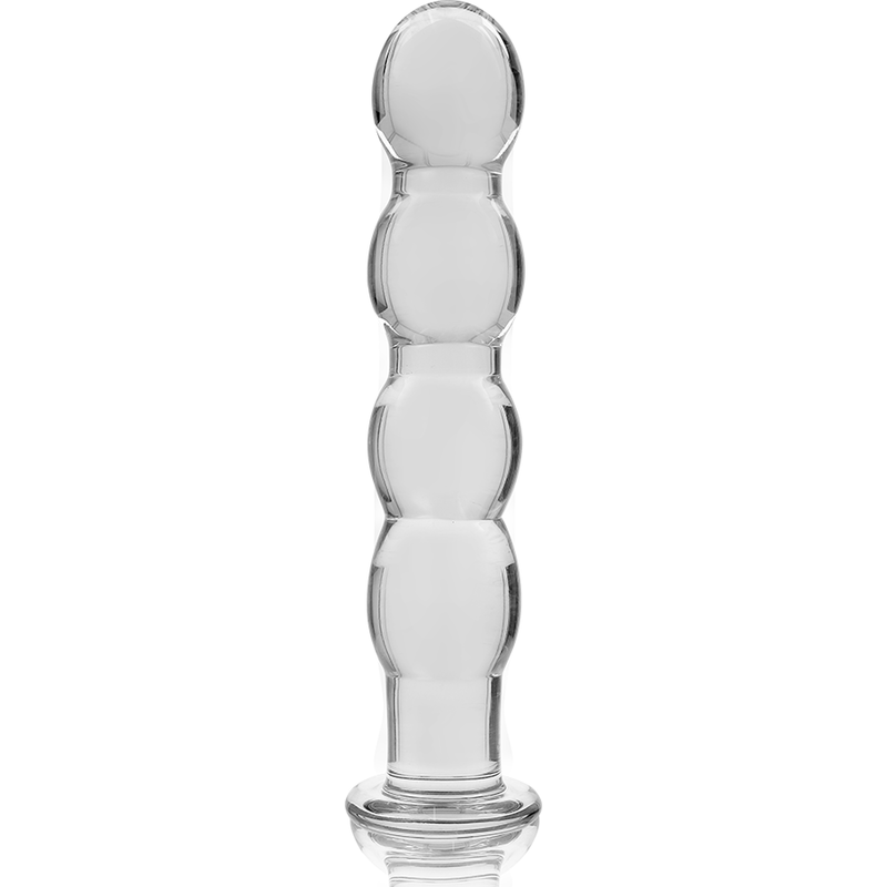 MODELLO 10 DILDO IN VETRO BOROSILICATO TRASPARENTE 16.5 CM O 3.5 CM - CHARME VIBE