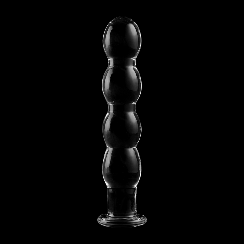 MODELLO 10 DILDO IN VETRO BOROSILICATO TRASPARENTE 16.5 CM O 3.5 CM - CHARME VIBE