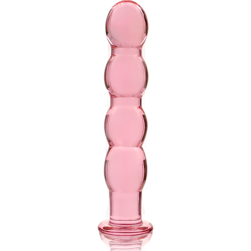 MODELLO 10 DILDO IN VETRO BOROSILICATO ROSA 16.5 CM O 3.5 CM - CHARME VIBE