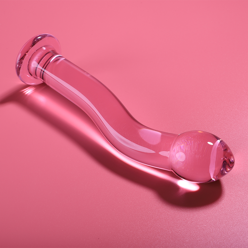 MODELLO 18 DILDO IN VETRO BOROSILICATO ROSA 18.5 CM O 3.5 CM - CHARME VIBE
