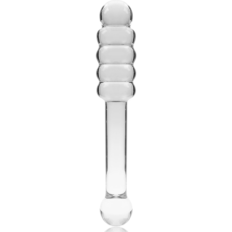 MODELLO 20 DILDO IN VETRO BOROSILICATO TRASPARENTE 20.5 CM O 3 CM - CHARME VIBE