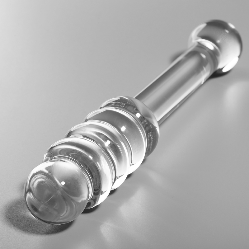 MODELLO 20 DILDO IN VETRO BOROSILICATO TRASPARENTE 20.5 CM O 3 CM - CHARME VIBE