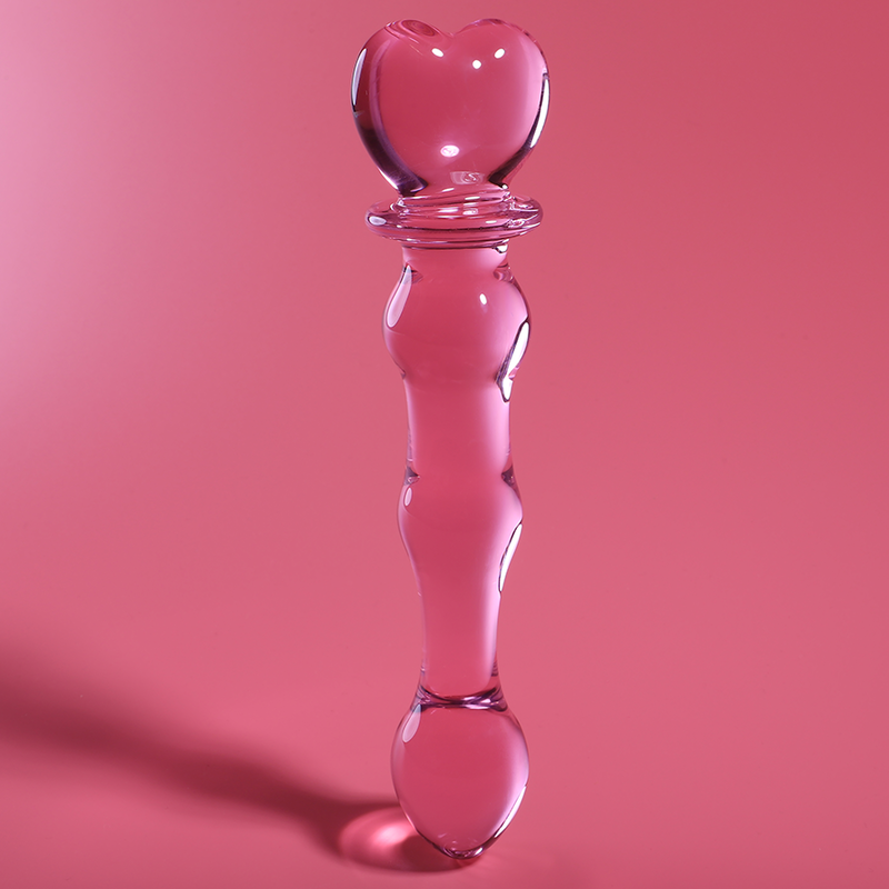MODELLO 21 DILDO IN VETRO BOROSILICATO ROSA 20.5 CM O 3.5 CM - CHARME VIBE