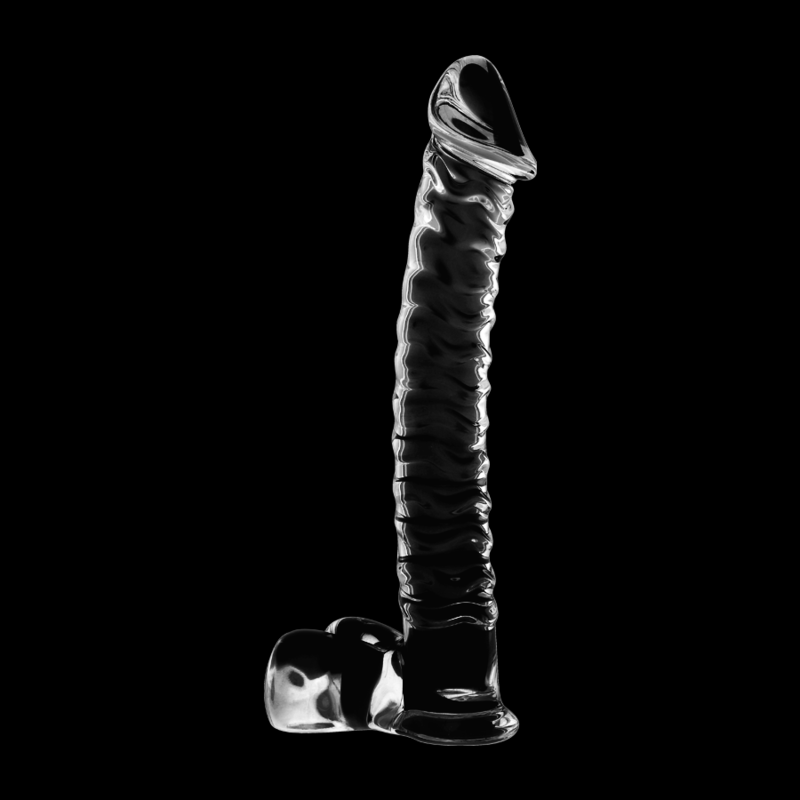 MODELLO 23 DILDO IN VETRO BOROSILICATO TRASPARENTE 21.5 CM O 4 CM - CHARME VIBE