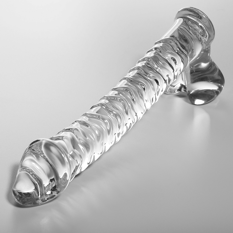 MODELLO 23 DILDO IN VETRO BOROSILICATO TRASPARENTE 21.5 CM O 4 CM - CHARME VIBE