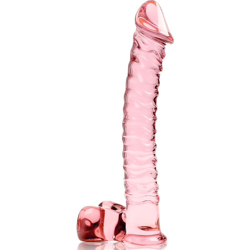 MODELLO 23 DILDO IN VETRO BOROSILICATO ROSA 21.5 CM O 4 CM - CHARME VIBE