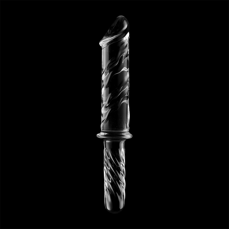 MODELLO 24 DILDO IN VETRO BOROSILICATO TRASPARENTE 28.5 CM O 5 CM - CHARME VIBE