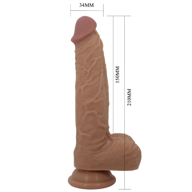 DILDO IN SILICONE JONATHAN 3 VIBRAZIONI + 3 MISURE DI INSERIMENTO TELECOMANDO 21 CM - CHARME VIBE