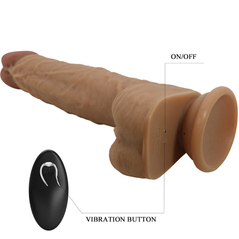 DILDO IN SILICONE JONATHAN 3 VIBRAZIONI + 3 MISURE DI INSERIMENTO TELECOMANDO 21 CM - CHARME VIBE