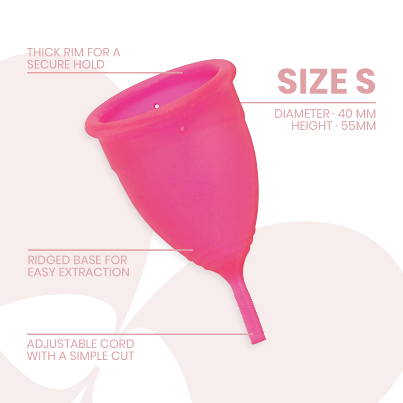 COPPA MESTRUALE IN SILICONE GRADO MEDICO - TAGLIA S - CHARME VIBE
