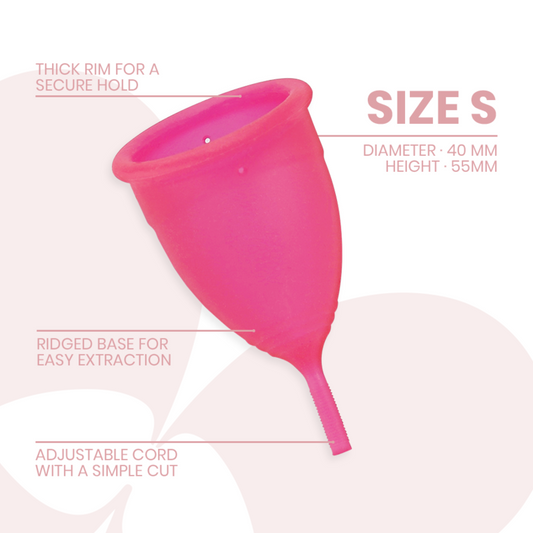 COPPA MESTRUALE IN SILICONE GRADO MEDICO - TAGLIA S - CHARME VIBE