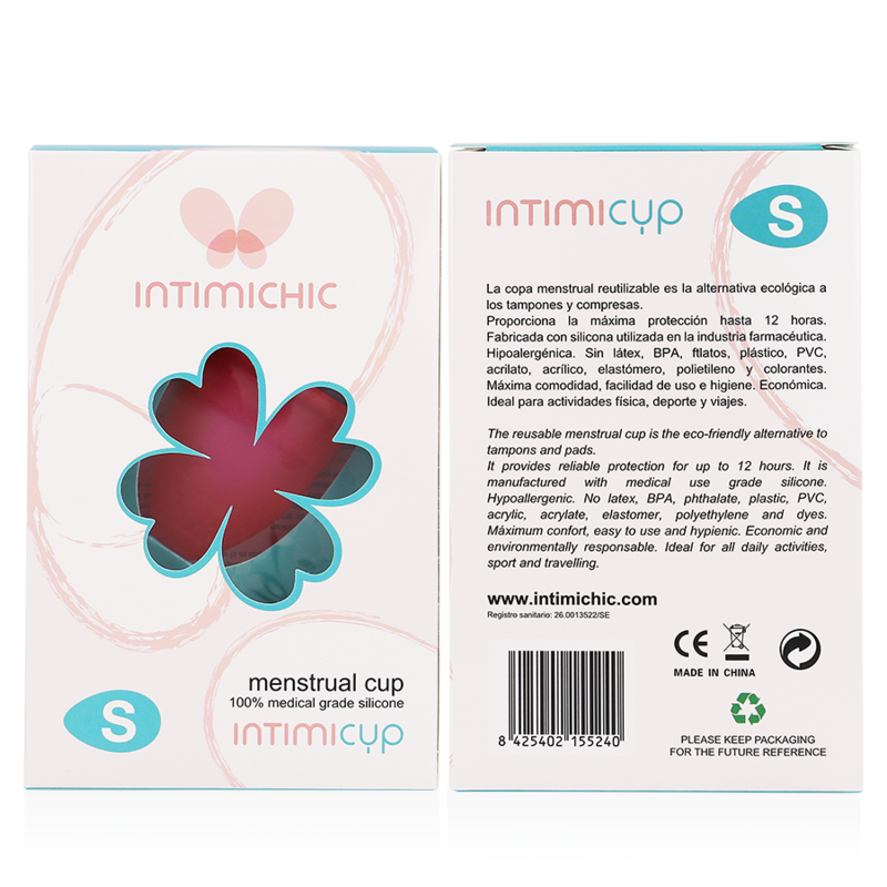 COPPA MESTRUALE IN SILICONE GRADO MEDICO - TAGLIA S - CHARME VIBE