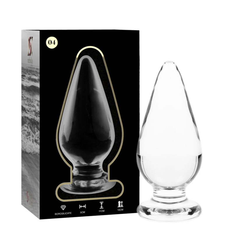MODELLO 4 PLUG ANALE VETRO BOROSILICATO TRASPARENTE 11 CM O 5 CM - CHARME VIBE