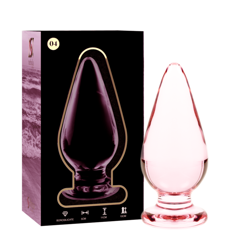 MODELLO 4 PLUG ANALE VETRO BOROSILICATO ROSA 11 CM O 5 CM - CHARME VIBE