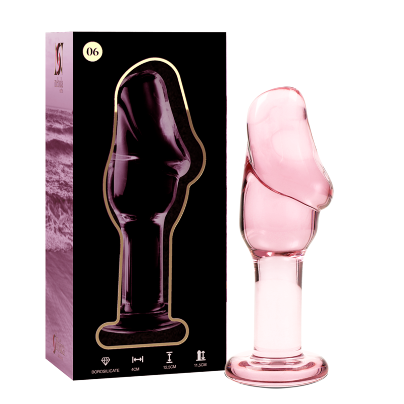 MODELLO 6 PLUG ANALE VETRO BOROSILICATO ROSA 12.5 CM O 4 CM - CHARME VIBE