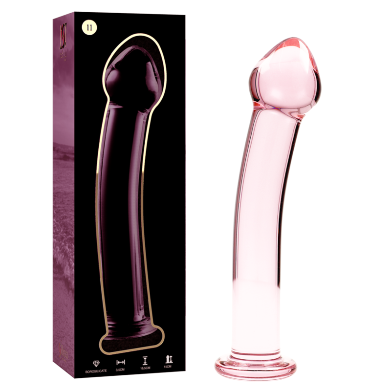 MODELLO 11 DILDO IN VETRO BOROSILICATO ROSA 16 CM O 3 CM - CHARME VIBE