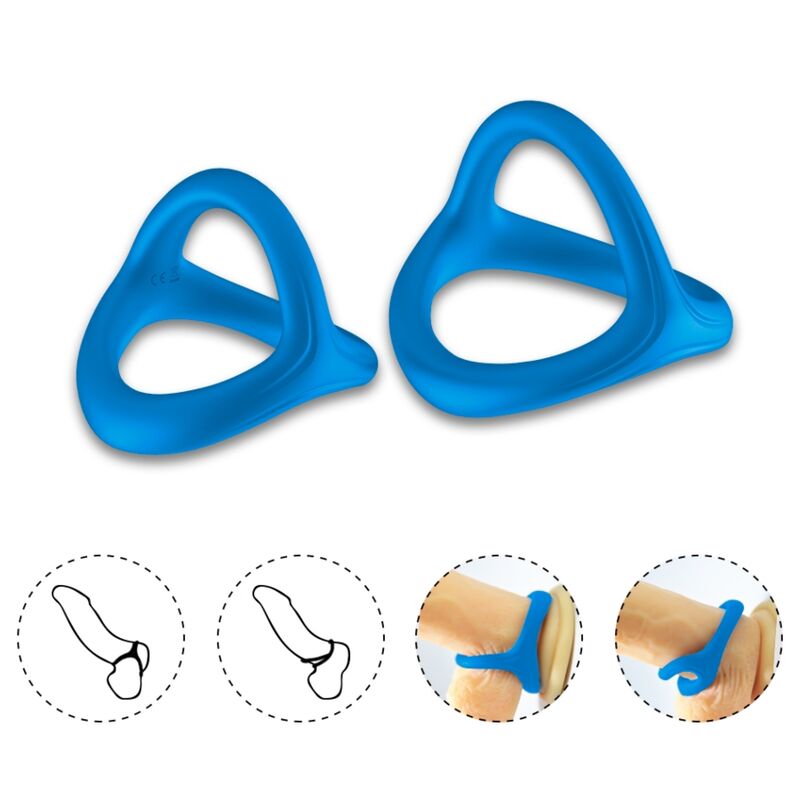 ANELLO TRESOR DOPPIO IN SILICONE BLU - CHARME VIBE