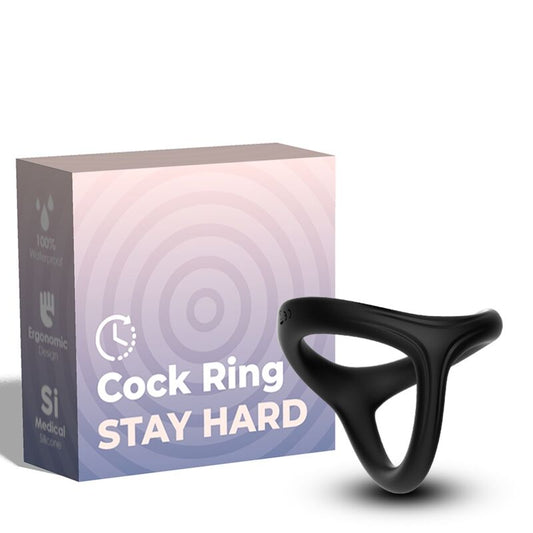 ANELLO TRESOR DOPPIO IN SILICONE NERO - CHARME VIBE