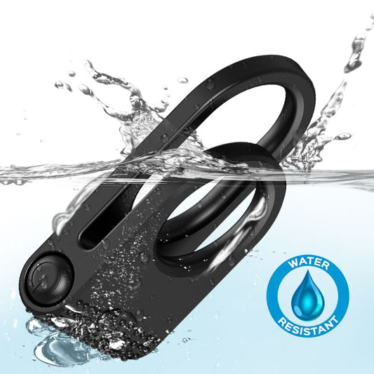 TWINS DOPPIO ANELLO VIBRATORE PER COPPIA NERO - CHARME VIBE