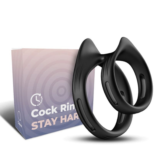 ANELLO DOPPIO ELASTICO DUALRING NERO - CHARME VIBE